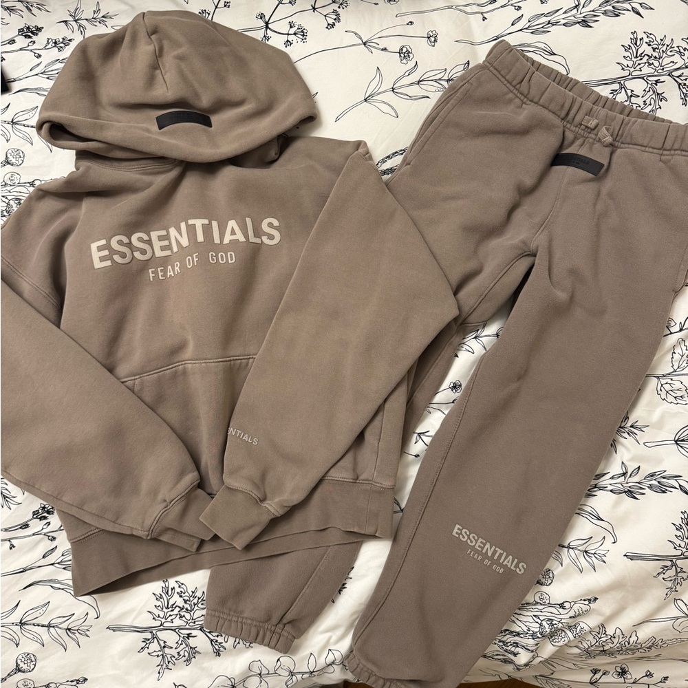 Essentials Fear of God Hoodie and Sweatpants Set kids size 10